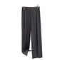 Miyake Wide-leg Pants Women's High-waist Pendant Pleated Pants Women's Loosening Waist Cropped Pants Black All-match Casual Pants