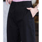 High-Waisted Casual Pants for Women, 2025 Spring and Autumn New Loose Slimming Cropped Cigarette Knife Pants for Petite Figures