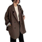 Casual Style Blazer for Women 2026 Spring and Autumn New Street Style Internet Celebrity Simple Loose Coffee-Colored Small Suit