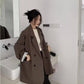 Casual Style Blazer for Women 2026 Spring and Autumn New Street Style Internet Celebrity Simple Loose Coffee-Colored Small Suit