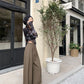 Real shot! 2024 elastic waist design sense suit pants casual pants women's wide leg pants high waist drape pants