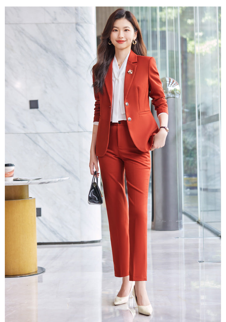 Blue Blazer for Women 2025 Spring and Autumn New Slim Fit Elegant Goddess Style Suit Professional Workwear