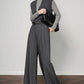 Authentic Wool Wide-Leg Pants for Women 25 New High-Waisted Slimming Tummy-Covering Straight-Leg Pants Women's Vertical Casual Pants
