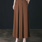Wide Leg Pants Women's Spring and Summer High Waist Loose Slimming Middle-aged Women's Pants Cropped Skirt Casual Skirt Pants