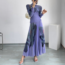 Miyake Wide-leg Pants Women's High-waist Pendant Pleated Pants Women's Loosening Waist Cropped Pants Black All-match Casual Pants