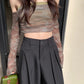 Real shot! 2024 elastic waist design sense suit pants casual pants women's wide leg pants high waist drape pants