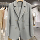 Spring New Versatile 2026 Commuter Office Lady Blazer for Women, Loose Trendy British Style Mid-Length High-End