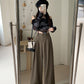 Real shot! 2024 elastic waist design sense suit pants casual pants women's wide leg pants high waist drape pants