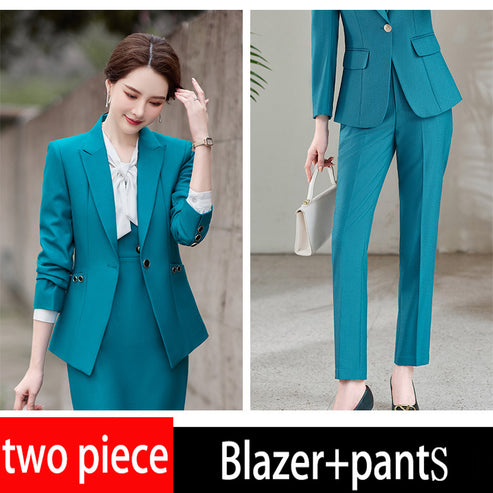 New High-Quality Tailcoat Set, Women's Business Office Jacke