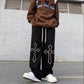 Spring and Autumn Hip-Hop Pants for Women, Loose Long Pants, High-Waisted Versatile Drawstring Sweatpants, Trendy High-Waisted Casual Pants