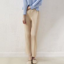 Miyake High Waist Wide Leg Pants Women's Spring and Summer 2024 New Pleated Casual Loose Slimming Straight Long Trousers
