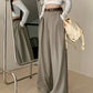 Real shot! 2024 elastic waist design sense suit pants casual pants women's wide leg pants high waist drape pants