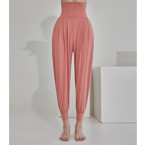 High-Waisted Women's Athletic Pants, Long Pants for Aerobics, Fitness, Dance, Loose Carrot Pants, Harem Jogger Pants for Running