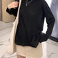 Back Design Sense Loose Micro-transparent Blouse Spring and Summer New Long-sleeved Sunscreen T-shirt Top for Women