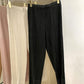 Miyake 2026 Straight-Leg Fashion High-Waisted Pocketed Cropped Pants with Elastic Waistband, Stretchy Pleated Slimming Cigarette Pants for Women