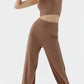 Spring New Casual Pants, Women's Sports Pants, High-Waisted, Belly-Controlling, Simple Flap Pocket Pantss, Loose Leg-Tie Yoga Pants for Women
