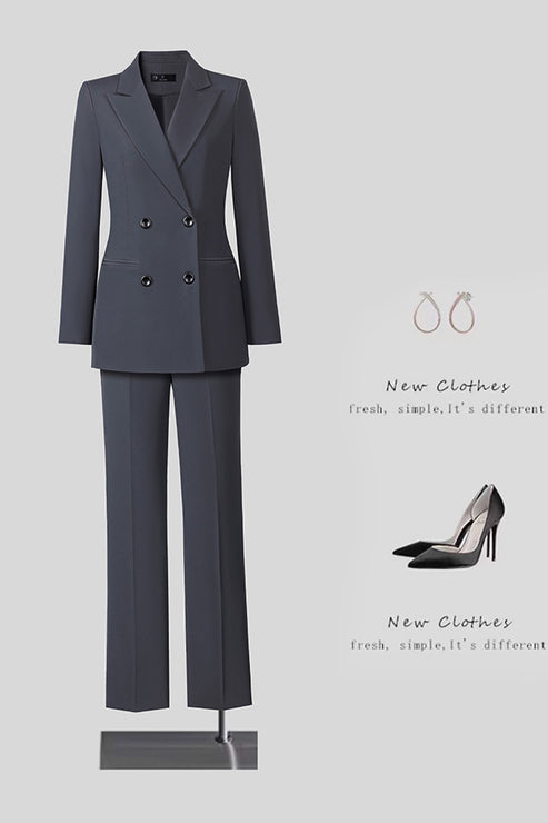 New High-Quality Tailcoat Set, Women's Business Office Jacke
