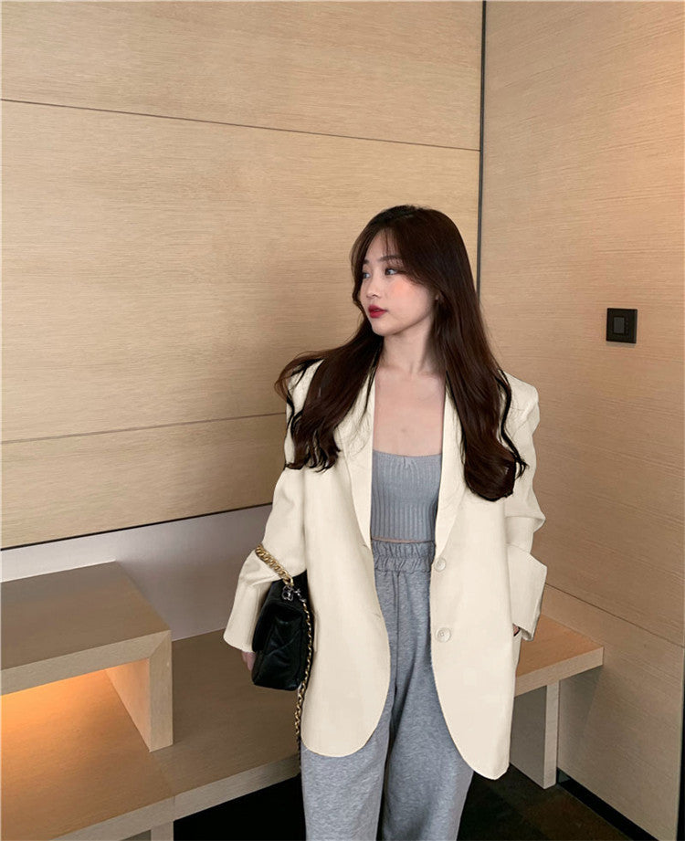 Women's Blazer 2026 Spring and Autumn New Style Small Blazer Korean Version Internet Celebrity Loose Spring and Autumn Pink Casual Suit for Women