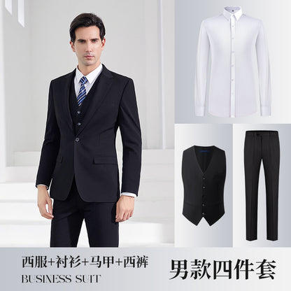New Business Suit for Men and Women Same Style Professional Dress Jacket Dress Office Clerk Bank Work Clothes