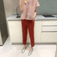 Miyake 2026 Straight-Leg Fashion High-Waisted Pocketed Cropped Pants with Elastic Waistband, Stretchy Pleated Slimming Cigarette Pants for Women