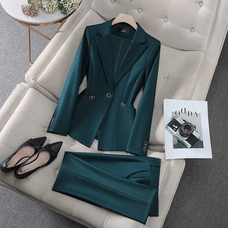 New High-Quality Tailcoat Set, Women's Business Office Jacke