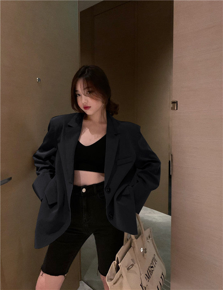 Women's Blazer 2026 Spring and Autumn New Style Small Blazer Korean Version Internet Celebrity Loose Spring and Autumn Pink Casual Suit for Women