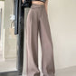 High-Waisted Suit Pants for Women, Spring and Autumn 2025 New Wide-Leg Pants, Thin Loose Casual Pants, Straight-Leg Drape Long Pants