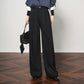 Authentic Wool Wide-Leg Pants for Women 25 New High-Waisted Slimming Tummy-Covering Straight-Leg Pants Women's Vertical Casual Pants