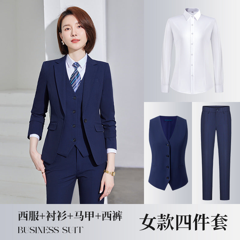 New Business Suit for Men and Women Same Style Professional Dress Jacket Dress Office Clerk Bank Work Clothes