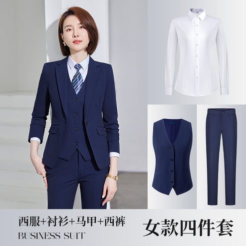 New Business Suit for Men and Women Same Style Professional Dress Jacket Dress Office Clerk Bank Work Clothes