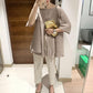 Miyake 2026 Straight-Leg Fashion High-Waisted Pocketed Cropped Pants with Elastic Waistband, Stretchy Pleated Slimming Cigarette Pants for Women