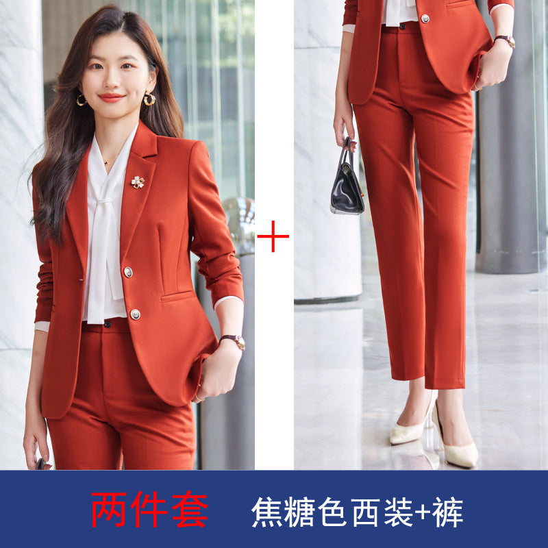 Blue Blazer for Women 2025 Spring and Autumn New Slim Fit Elegant Goddess Style Suit Professional Workwear