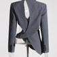 Irregular Deconstructed Blazer 2026 New Style Unique Long-Sleeve Hollow-Out High-End Waist-Cinching Blazer Jacket for Women