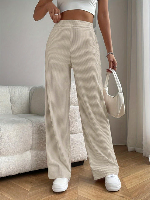 2025 New Women's Trousers Cross-border Spring and Autumn High Waist Loose Wide Leg Pants Drain All-match Casual Straight Pants