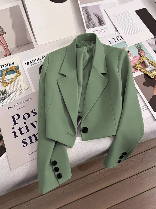 2026 New Short Blazer for Women, Spring and Autumn, Elegant Commuter Style, Office Goddess Style Blazer Top