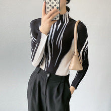 Miyake Wide-leg Pants Women's High-waist Pendant Pleated Pants Women's Loosening Waist Cropped Pants Black All-match Casual Pants