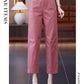 High-Waisted Casual Pants for Women, 2025 Spring and Autumn New Loose Slimming Cropped Cigarette Knife Pants for Petite Figures