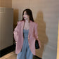 Women's Blazer 2026 Spring and Autumn New Style Small Blazer Korean Version Internet Celebrity Loose Spring and Autumn Pink Casual Suit for Women