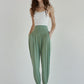 High-Waisted Women's Athletic Pants, Long Pants for Aerobics, Fitness, Dance, Loose Carrot Pants, Harem Jogger Pants for Running