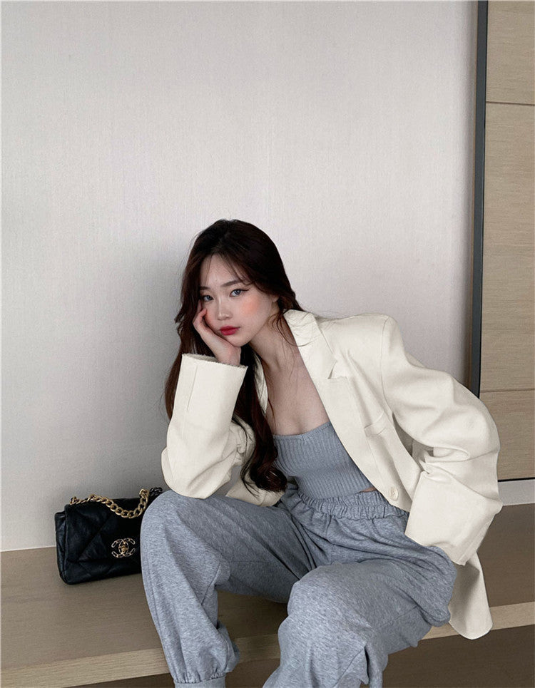 Women's Blazer 2026 Spring and Autumn New Style Small Blazer Korean Version Internet Celebrity Loose Spring and Autumn Pink Casual Suit for Women