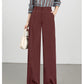 Wide-Leg Pants for Women 2025 Fashion Loose Slimming Straight Pants High-Waisted Drapey Three-Dimensional Seam Casual Long Pants