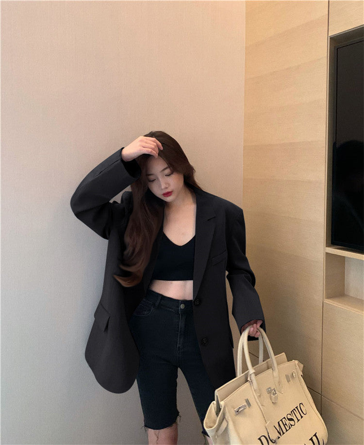 Women's Blazer 2026 Spring and Autumn New Style Small Blazer Korean Version Internet Celebrity Loose Spring and Autumn Pink Casual Suit for Women