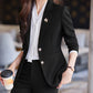 Blue Blazer for Women 2025 Spring and Autumn New Slim Fit Elegant Goddess Style Suit Professional Workwear