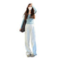 White Wide-Leg Jeans for Women, 2025 Spring New High-Waisted Loose Versatile Slimming Drape Straight-Leg Floor-Length Pants