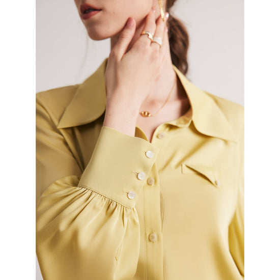 Silk Shirt for Women 2026 Early Spring New Style 19 Momme Stretch Double Georgette Solid Color Office Ol Mulberry Silk Blouse