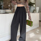 Real shot! 2024 elastic waist design sense suit pants casual pants women's wide leg pants high waist drape pants