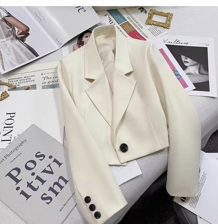 2026 New Short Blazer for Women, Spring and Autumn, Elegant Commuter Style, Office Goddess Style Blazer Top