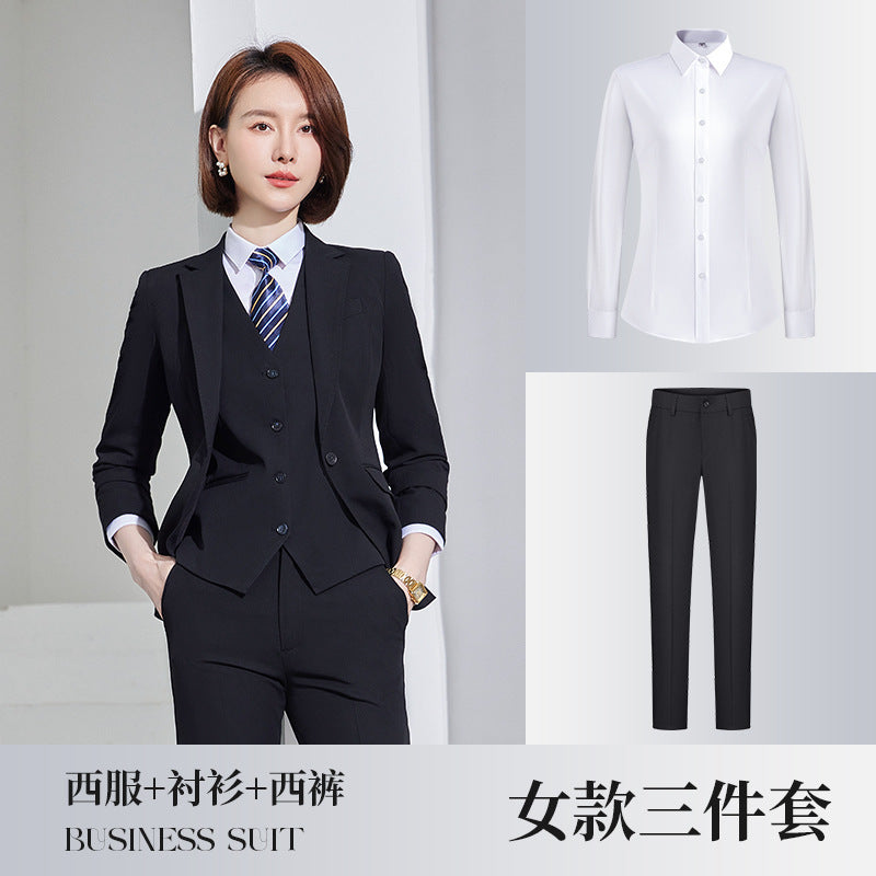 New Business Suit for Men and Women Same Style Professional Dress Jacket Dress Office Clerk Bank Work Clothes