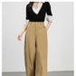 Wide-Leg Pants for Women 2025 Fashion Loose Slimming Straight Pants High-Waisted Drapey Three-Dimensional Seam Casual Long Pants