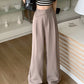 High-Waisted Suit Pants for Women, Spring and Autumn 2025 New Wide-Leg Pants, Thin Loose Casual Pants, Straight-Leg Drape Long Pants